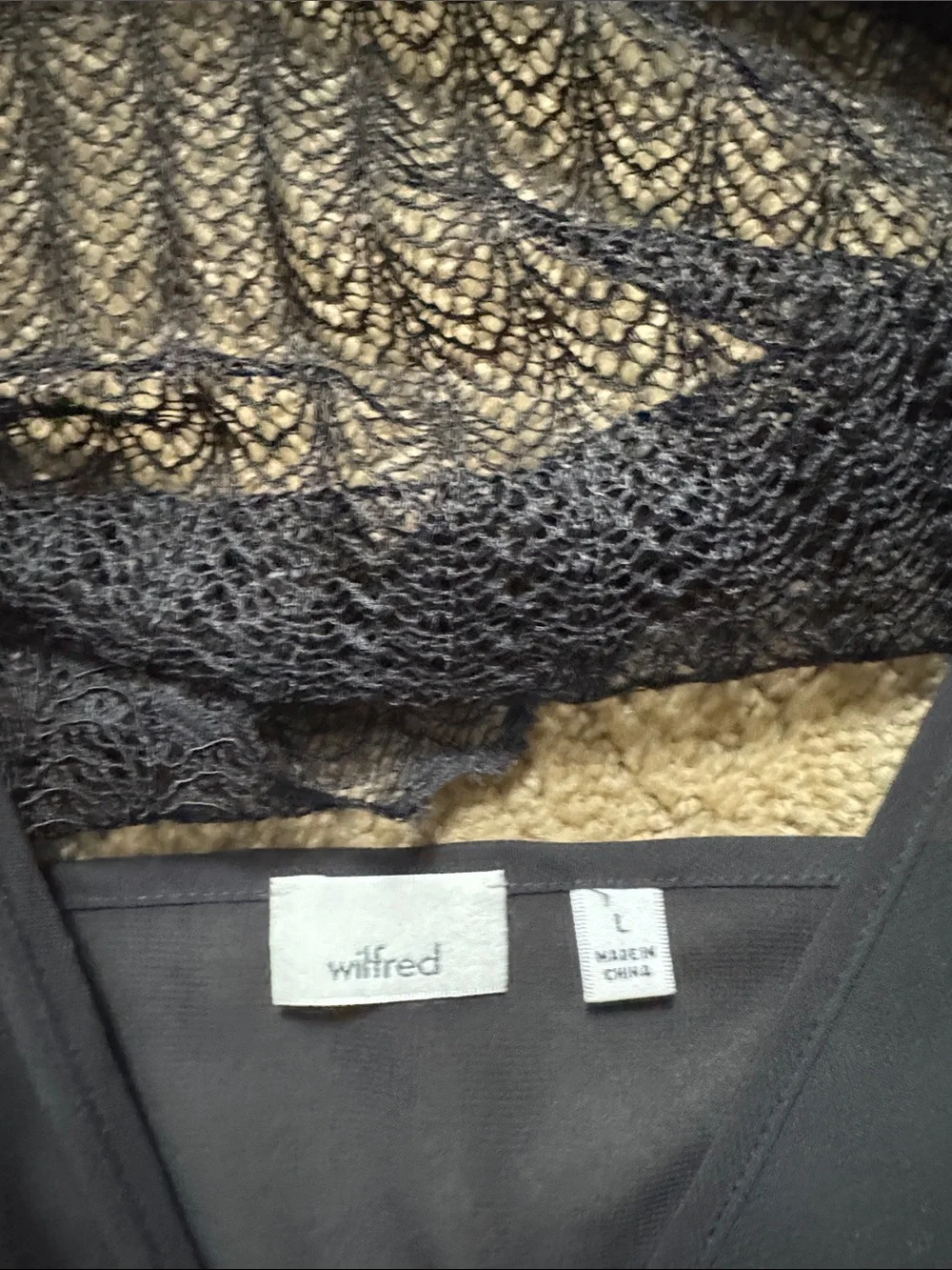 Aritzia Black Sheer Long-Sleeve Mesh Top with Keyhole Back